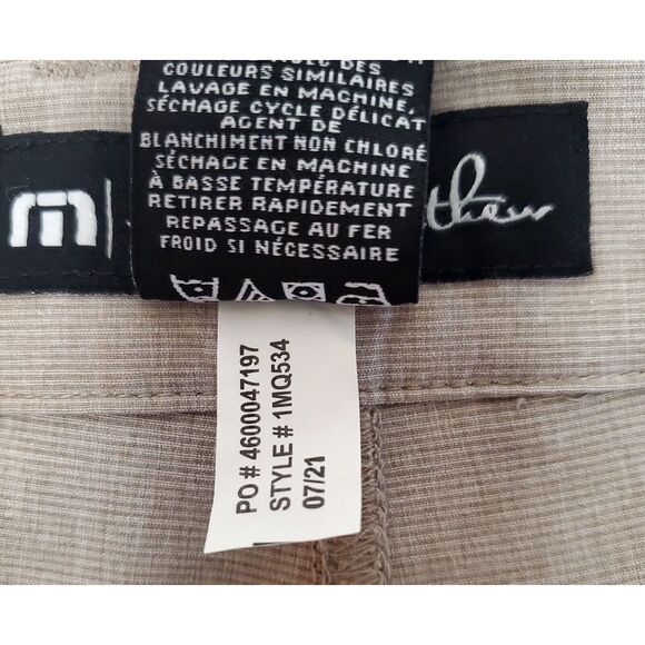 **7-6-25 SOLD OTHER PLATFORM***Travis Mathew Golf Pants 40x32 Tan Weave Linen - Picture 13 of 15